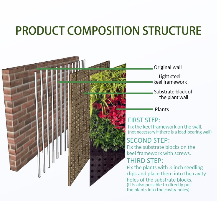 plant wall composition structure